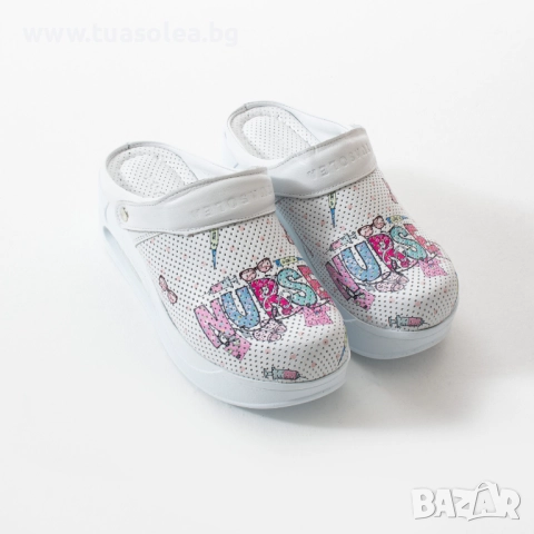 Анатомични медицински чехли от естествена кожа на платформа | Марка Tuasolea, снимка 1