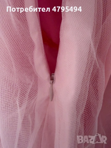 Официална/Бална рокля, размер L/XL, бледо розово, снимка 10 - Рокли - 54178878
