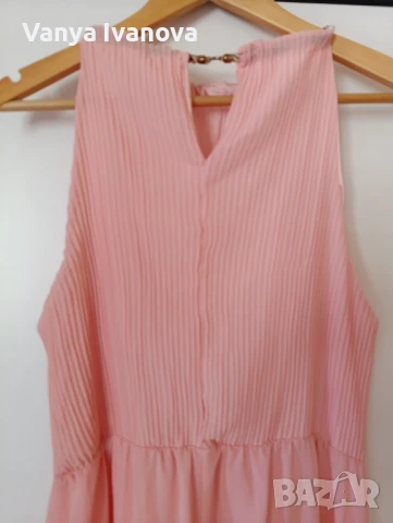 Розова дълга рокля за повод, снимка 4 - Рокли - 51089194