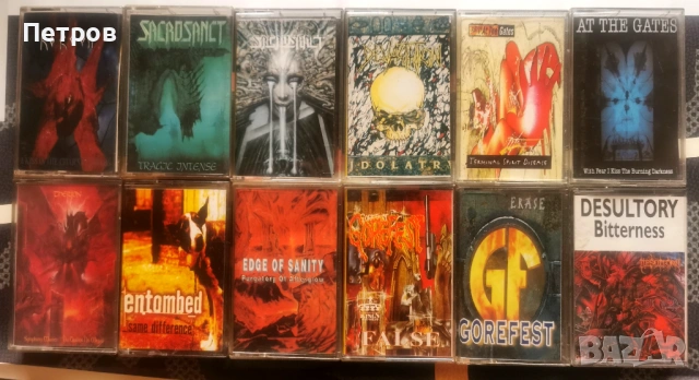 Колекция от 110 метъл аудио касети. Дет, блек, траш, индъстриъл и пънк., снимка 2 - Аудио касети - 53536457