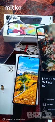 SAMSUNG GALAXY A71-Перфектно състояние.Пълен комплект+подаръци, снимка 6 - Samsung - 53814528