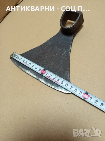 Соц Стара Ръчно Кована Мотика Чапа Номер 1. Тегло 0.650кг., снимка 12 - Антикварни и старинни предмети - 50704754