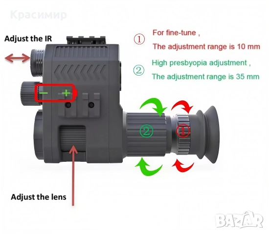 Уред/насадка за нощно виждане NK-007 plus, снимка 4 - Друга електроника - 54195718