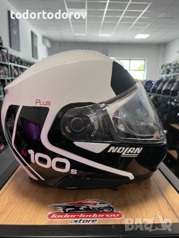 Отваряема мото каска NOLAN N100.5 ,размер L 59-60 см. вградени очила,, снимка 2 - Аксесоари и консумативи - 51923796