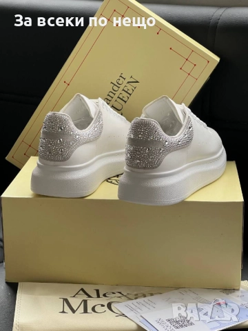 Alexander McQueen Дамски Маратонки С Камъни👟Дамски Спортни Обувки С Кристали Код E1075, снимка 9 - Маратонки - 52316624