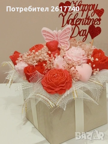 Луксозни соеви букети в кутия – перфектен подарък, снимка 3 - Декорация за дома - 53354808