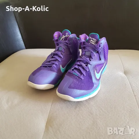 Original Rare NIKE LEBRON IX 9 Summit Lake Hornets Purple Turquoise Blue Green, снимка 1 - Маратонки - 47934740