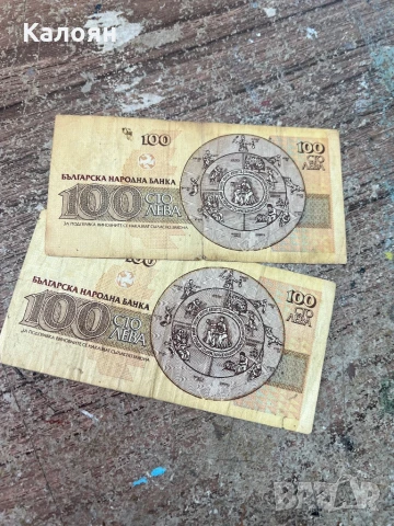 Банкноти по 100 лв - 2 броя, снимка 2 - Нумизматика и бонистика - 50895907