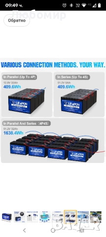 ЕКОЛОГИЧНА 12V 8AH LiFePO4 батерия, 4000+ цикъла литиева батерия с дълбок цикъл и 8A BMS, , снимка 8 - Друга електроника - 52545118