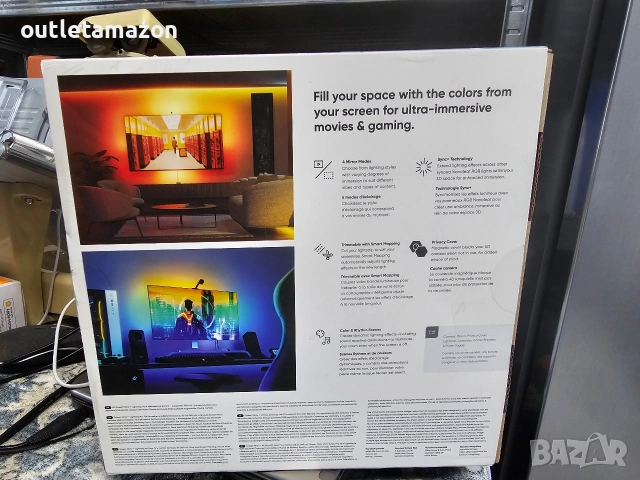 Nanoleaf 4D Screen Mirror Camera Lightstrip Kit 65 инча, снимка 10 - Телевизори - 53909668