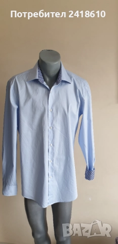 Hugo Boss H - HAND - kent-C3-214 Organic Cotton Slim Fit Mens Size 41 - L - 16  НОВО! ОРИГИНАЛ! Мъжк, снимка 2 - Ризи - 51906648
