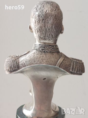 Сребърен 84 бюст на Император Николай втори., снимка 5 - Антикварни и старинни предмети - 45102512
