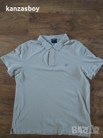 GANT Men's Polo - страхотна мъжка тениска 2ХЛ, снимка 5 - Тениски - 46760740