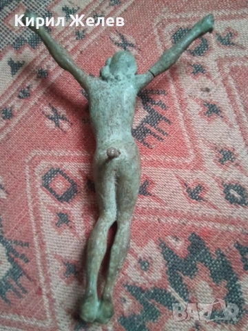 Стара метална фигура на Исус Христос 53662, снимка 5 - Други ценни предмети - 53392925