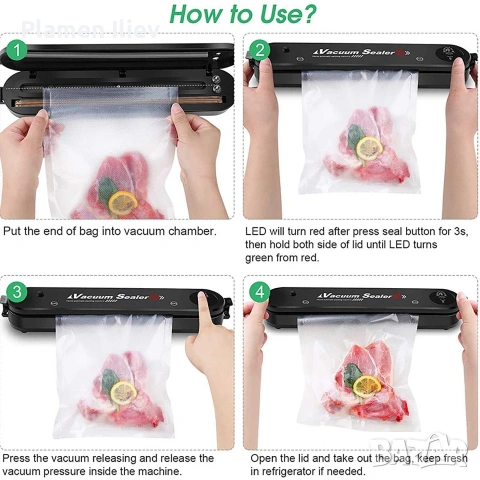 Машина за вакуумиране на опаковки - без торбички в комплекта, снимка 3 - Други - 53303599