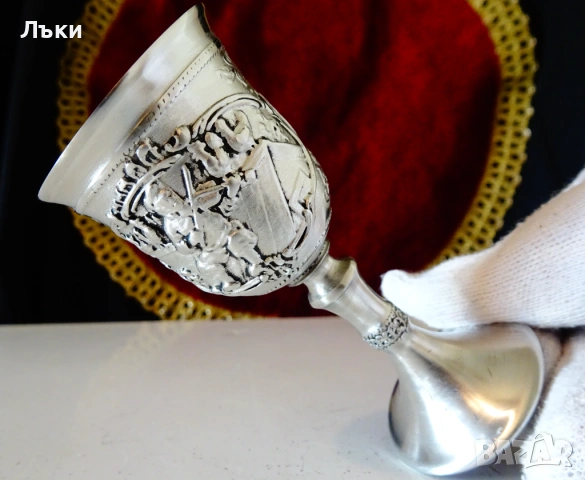 Калаена чаша с картина Цигулар на покрива,Anatevka. , снимка 4 - Антикварни и старинни предмети - 53975848