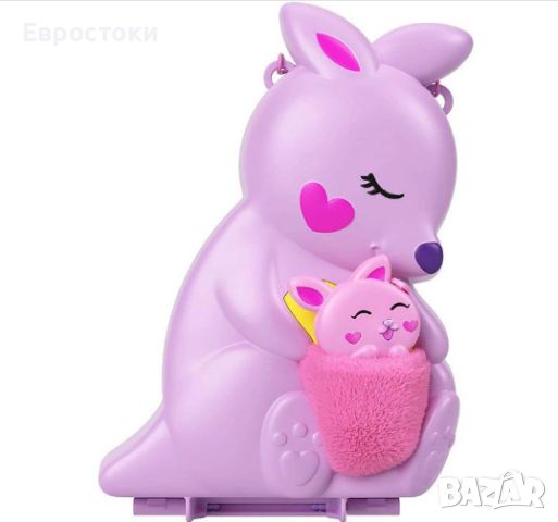 Игрален комплект Mattel Polly Pocket Mama and Joey Kangaroo Purse, снимка 3 - Образователни игри - 45436012