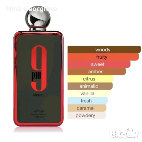 Унисекс парфюм Afnan 9 PM Rebel -  100 мл, снимка 4 - Унисекс парфюми - 54067310