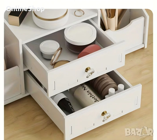 Многофункционален органайзер за грим с огледало, снимка 10 - Други стоки за дома - 53479809