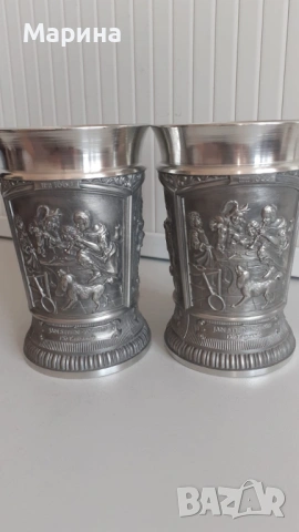 Комплект за вино "Рембрант" от калай Antik*Vintage #1171 , снимка 10 - Антикварни и старинни предмети - 53096113