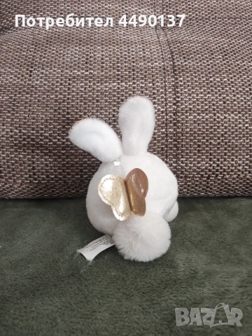 Бяло плюшено зайче, снимка 2 - Други - 53657139