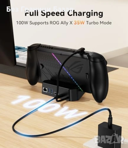 Нова станция Док за ROG Xbox Ally X 5в1 HDMI 2.1 4K@144Hz LAN 1Gbps 100W PD, снимка 4 - Друга електроника - 53647557