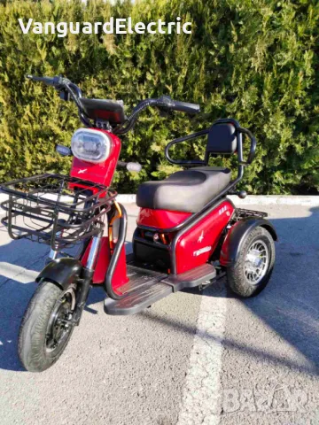 Двуместна електрическа триколка Vanguard Pudding 1800W-48V-20Ah - RED, снимка 2 - Инвалидни скутери - 43641240