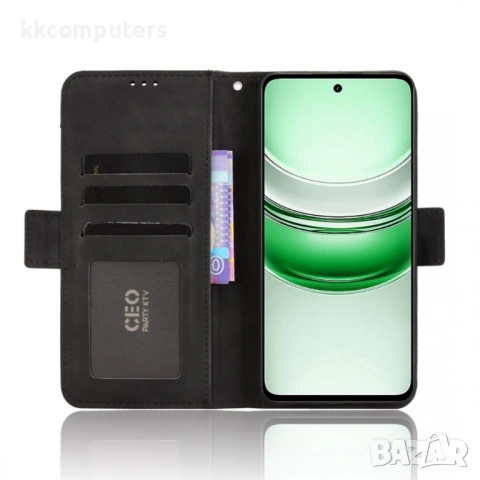 Кожен Калъф Портфейл за Realme C71 4G - Множество Слотове, Джоб за Банкноти, Двоен Магнит, Свалящ се, снимка 6 - Калъфи, кейсове - 53444018