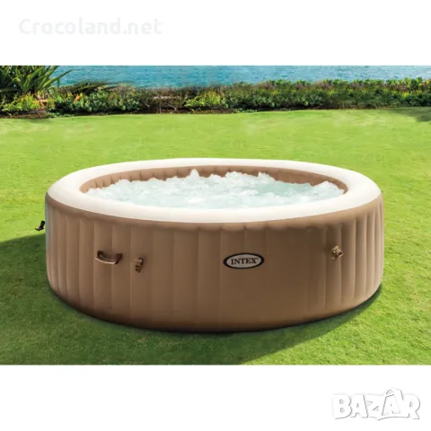 Надуваемо джакузи Pure Spa Intex, 6 места, 1098 литра, трислоен материал, бежов, снимка 2 - Басейни и аксесоари - 50083966