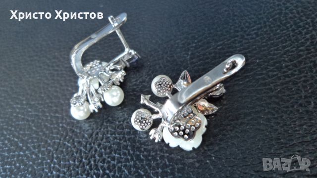 Сребърен възхитителен бутиков комплект седеф и перли, снимка 9 - Бижутерийни комплекти - 46280641