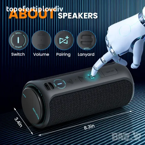 Bluetooth колонка Raymate Bluetooth Speaker, 30 W, снимка 3 - Тонколони - 47439168