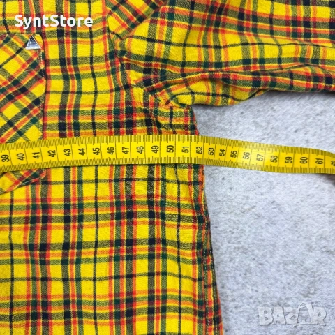 Мъжка риза Scotch & Soda Amsterdam Blauw – Жълто каре (Размер M), снимка 6 - Ризи - 53343505