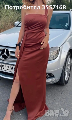 Официална сатенена рокля за специален повод