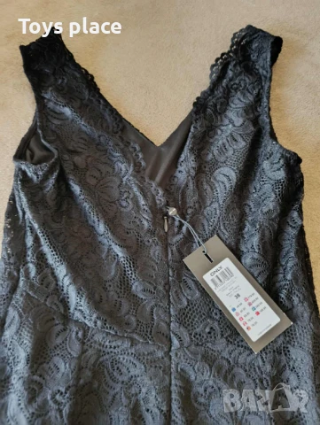 S/M Нова Маркова рокля Only, черна дантелена рокля, официална рокля за повод, снимка 7 - Рокли - 50725274