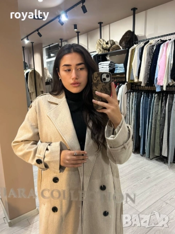 Дълго Дамско Палто , снимка 4 - Палта, манта - 52886044
