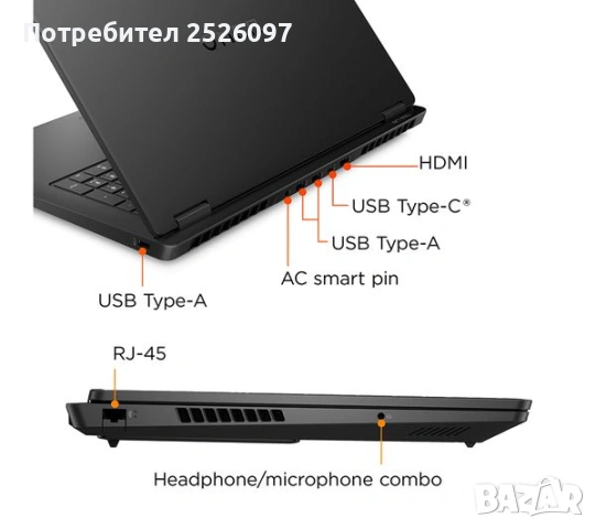 НОВ HP OMEN 17/QHD 240Hz/Ryzen 9 8945HS/32GB 5600MHz/1TB NVMe/RTX 4060, снимка 6 - Лаптопи за игри - 53049140