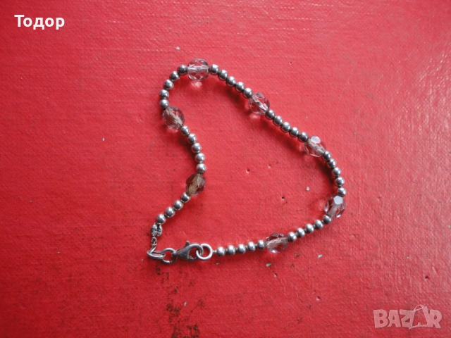 Сребърна гривна с камъни 5, снимка 5 - Гривни - 53061401