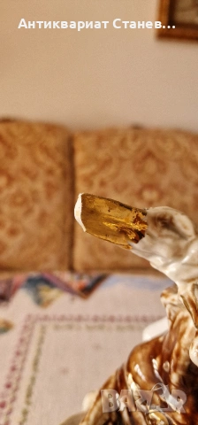 🔥 УНИКАЛНА ГОЛЯМА ПОРЦЕЛАНОВА СТАТУЕТКА – „ДАВИД САСУНСКИ“ 🔥, снимка 14 - Статуетки - 54174677