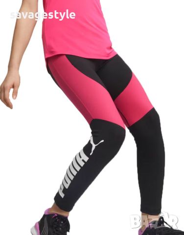 Детски клин PUMA Fav High-Waist Youth Leggings Black/Pink, снимка 1 - Детски клинове - 46202090