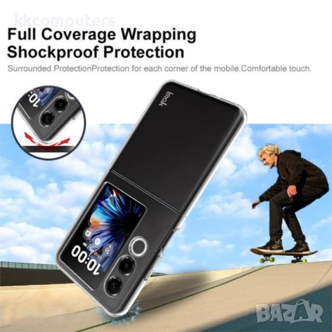 IMAK Wing II за ZTE nubia Flip 2, PC Калъф с Протектор, Прозрачен, снимка 5 - Калъфи, кейсове - 51995137