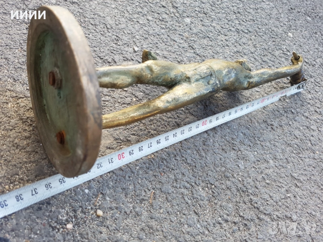 Бронзова пластика статуетка олимпиец, снимка 3 - Антикварни и старинни предмети - 53890304