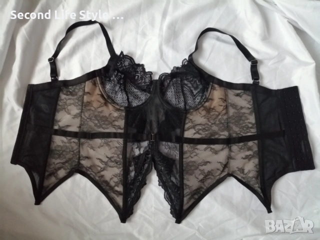Hunkemoller 80B дамски дантелен корсет бюстие, снимка 13 - Корсети, бюстиета, топове - 53814886