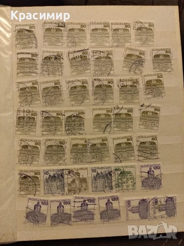 Пощенски марки Германия Замъци., снимка 8 - Филателия - 51207611