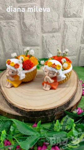Ангелчета в цвят оранжев и жълт!!, снимка 15 - Декорация за дома - 50978425