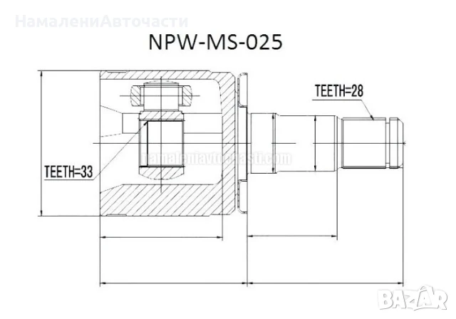 Предно вътрешно ляво каре MR331257 NPWMS025 Mitsubishi