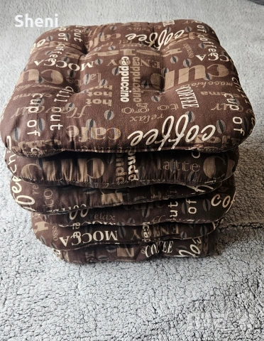 Възглавници за стол 40x40x7, 6 броя, снимка 5 - Столове - 54020479