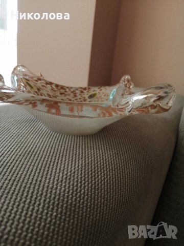 Стъклена поставка, снимка 2 - Декорация за дома - 51943952