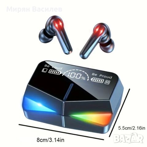 Безжични водоустойчиви слушалки с цифров Светодиоден дисплей, снимка 7 - Слушалки, hands-free - 45225178