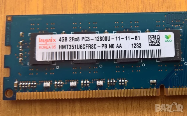 4GB DDR3 12800 ram памет за настолен компютър, снимка 2 - RAM памет - 51379338