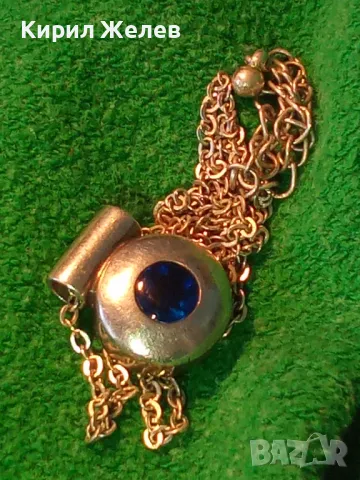 СКЪПОЦЕНЕН СРЕБЪРЕН МЕДАЛЬОН СРЕБРО 925 с ЮВЕЛИРНО ФАСЕТИРАН СИН ЦИРКОН и ПОСРЕБРЕНА ВЕРИЖКА 49733, снимка 13 - Колиета, медальони, синджири - 49913183